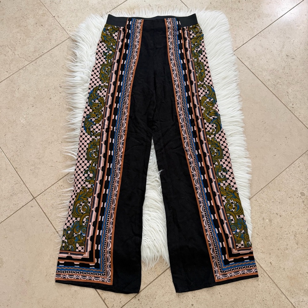 Romeo & Juliet Couture Boho Printed Wide Leg Relaxed Pants Size M